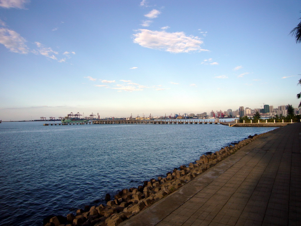 Harbour and skyline of Haikou