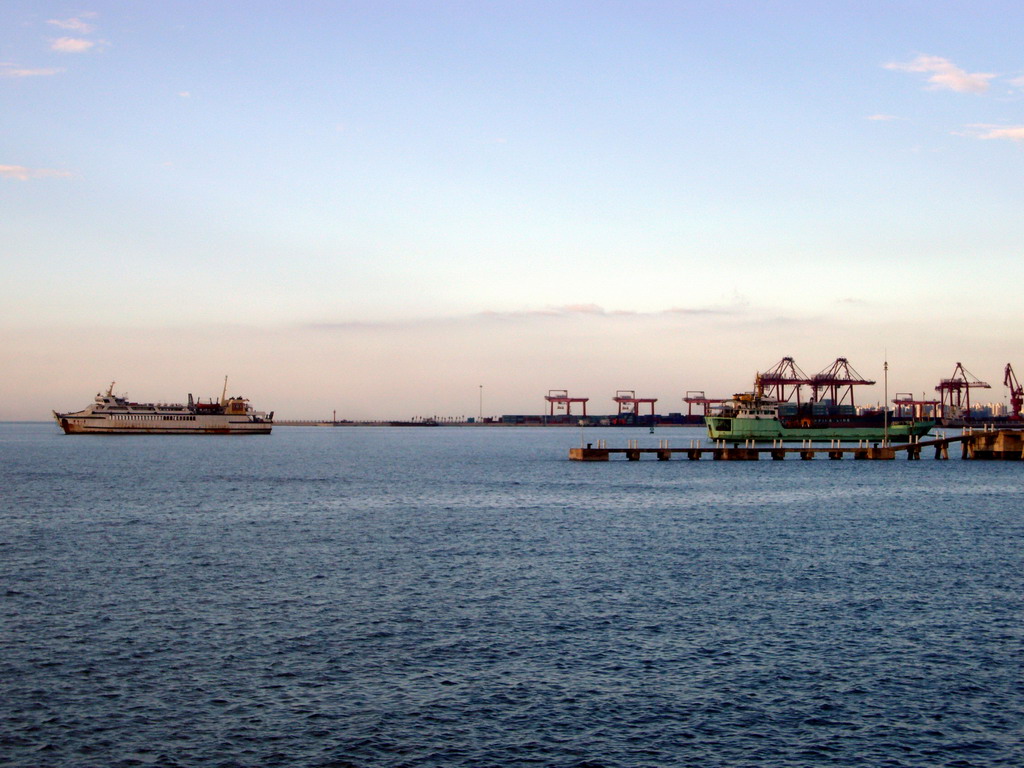 Boat and harbour of Haikou