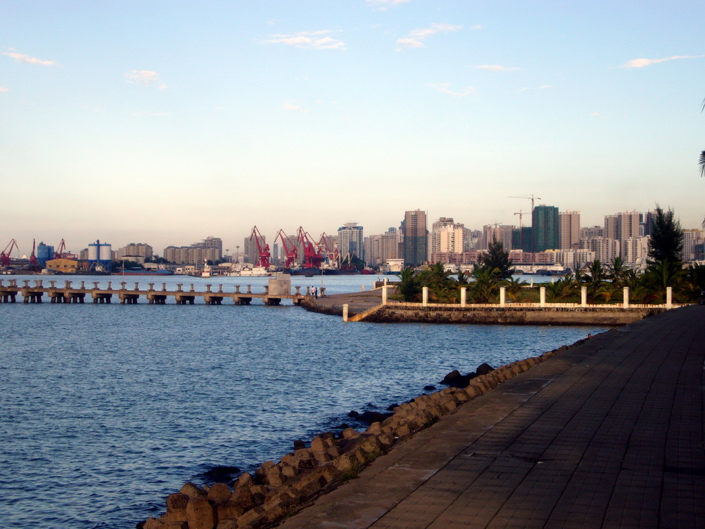 Harbour and skyline of Haikou