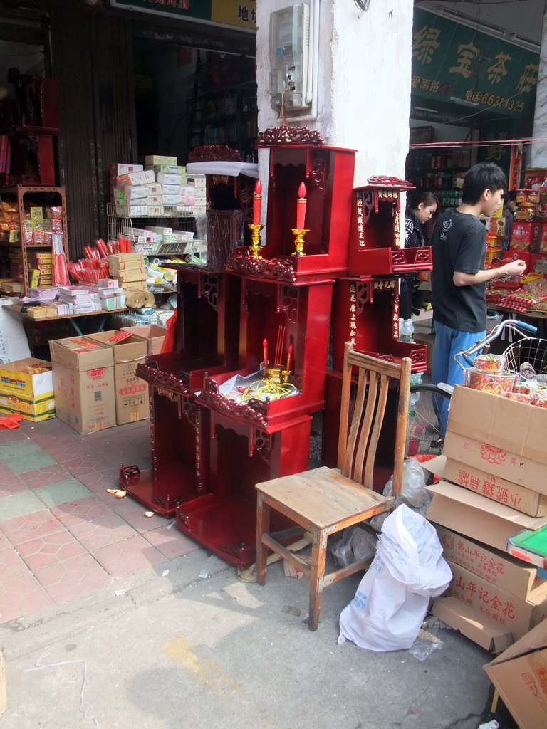 Furniture at a street shop at the city center