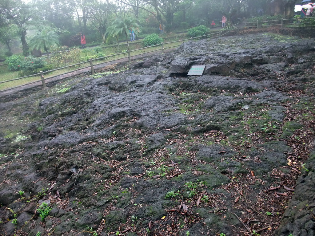 Volcanic rock ground at the Hainan Volcano Park