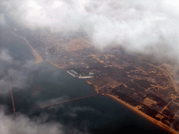 Piers to the west of Haikou, viewed from the airplane from Zhengzhou