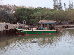 Fishing boat at a fish restaurant just outside of the city