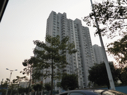 Buildings at Lantian Road, viewed from the car