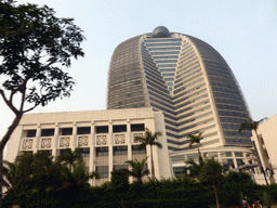 The Hainan Government Office Building at Guoxing Avenue, viewed from the car