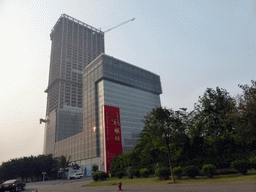 The Hainan Tower at Guoxing Avenue, viewed from the car