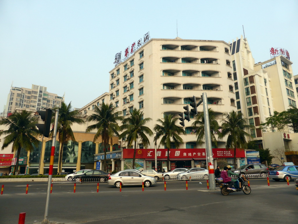 Buildings at Lonkun South Road, viewed from the car