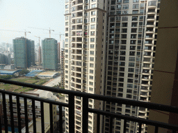 Apartment buildings at the east side of the city, viewed from the balcony of the apartment of Miaomiao`s sister