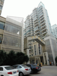 Entrance to the apartment complex of the apartment of Miaomiao`s parents at Nanbao Road