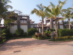 Holiday houses at the Mission Hills Golf Resort Haikou, viewed from the car