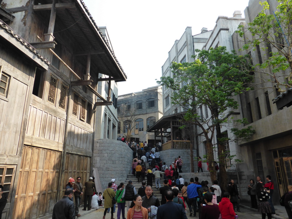 Staircase at 1942 Street at the Feng Xiaogang Movie Theme Town