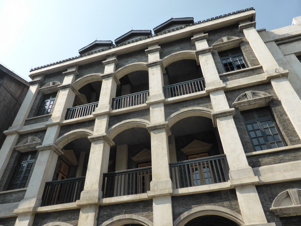 Facade of a building at 1942 Street at the Feng Xiaogang Movie Theme Town