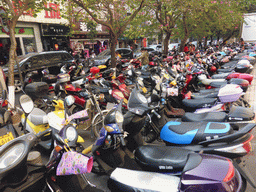 Scooters parked at Nanbao Road