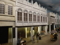 Wax statues in an old street in Haikou, at the `Exhibition of History of Hainan V: Modern Qiongya` at the middle floor of the Hainan Provincial Museum