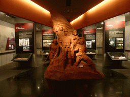Sculpture at the `Exhibition of History of Hainan VI: Qiongya Monument` at the middle floor of the Hainan Provincial Museum