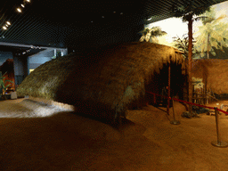 Boat-shaped house of the Li tribe, at the `Exhibition of Minority Nationalities in Hainan IV: Material Life` at the top floor of the Hainan Provincial Museum