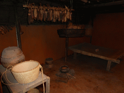 Interior of the boat-shaped house of the Li tribe, at the `Exhibition of Minority Nationalities in Hainan IV: Material Life` at the top floor of the Hainan Provincial Museum