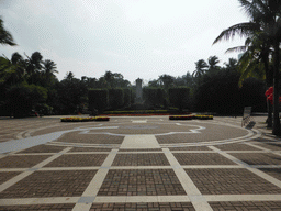 Square and monument stone at Haikou People`s Park