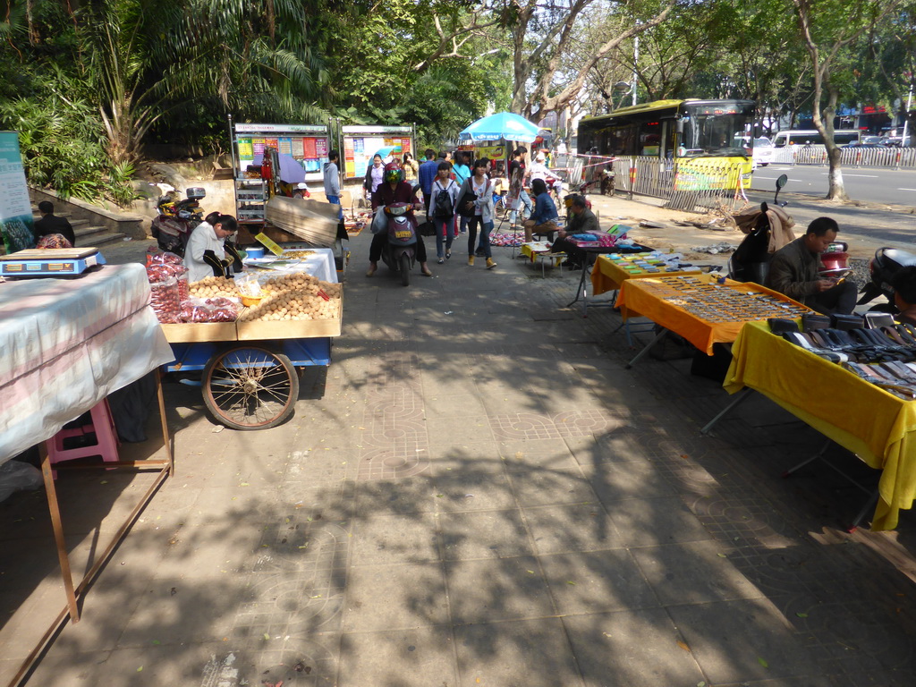 Market stalls at Haixiu East Road