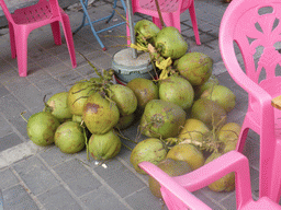 Coconuts at a terrace at Zhongshan Road
