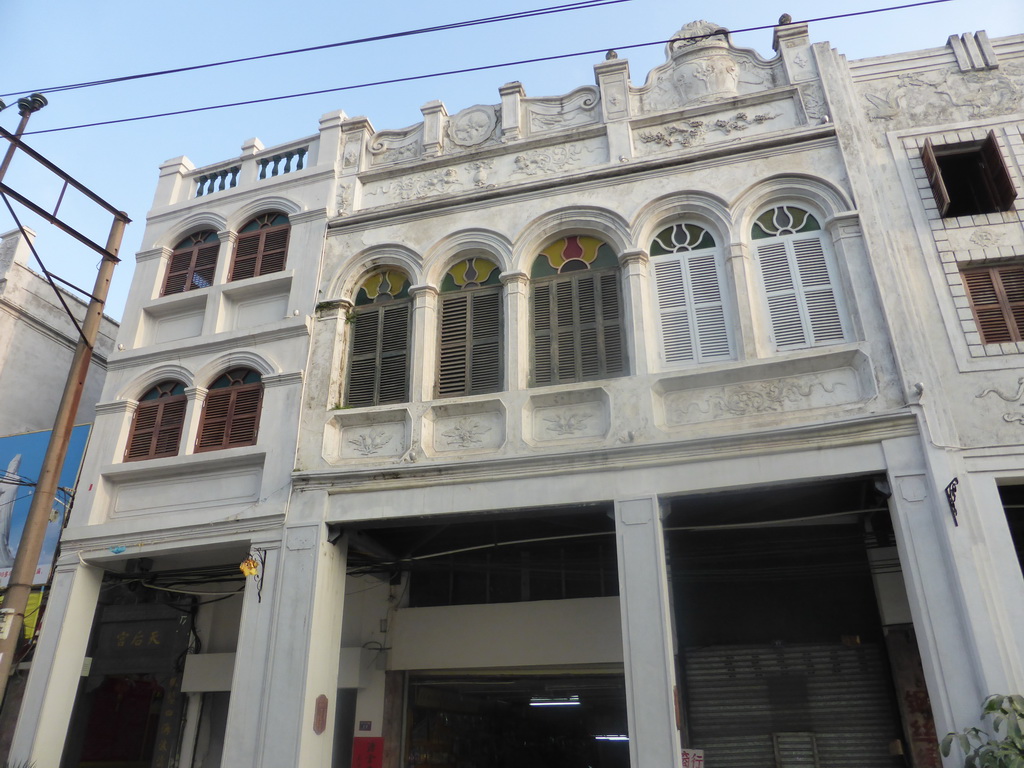 Facades of renovated buildings at Zhongshan Road