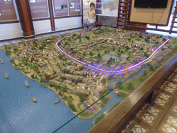 Scale model of Zhongshan Road and surroundings in the Haikou Shophouse Exhibition Hall at Shuixiangkou Street