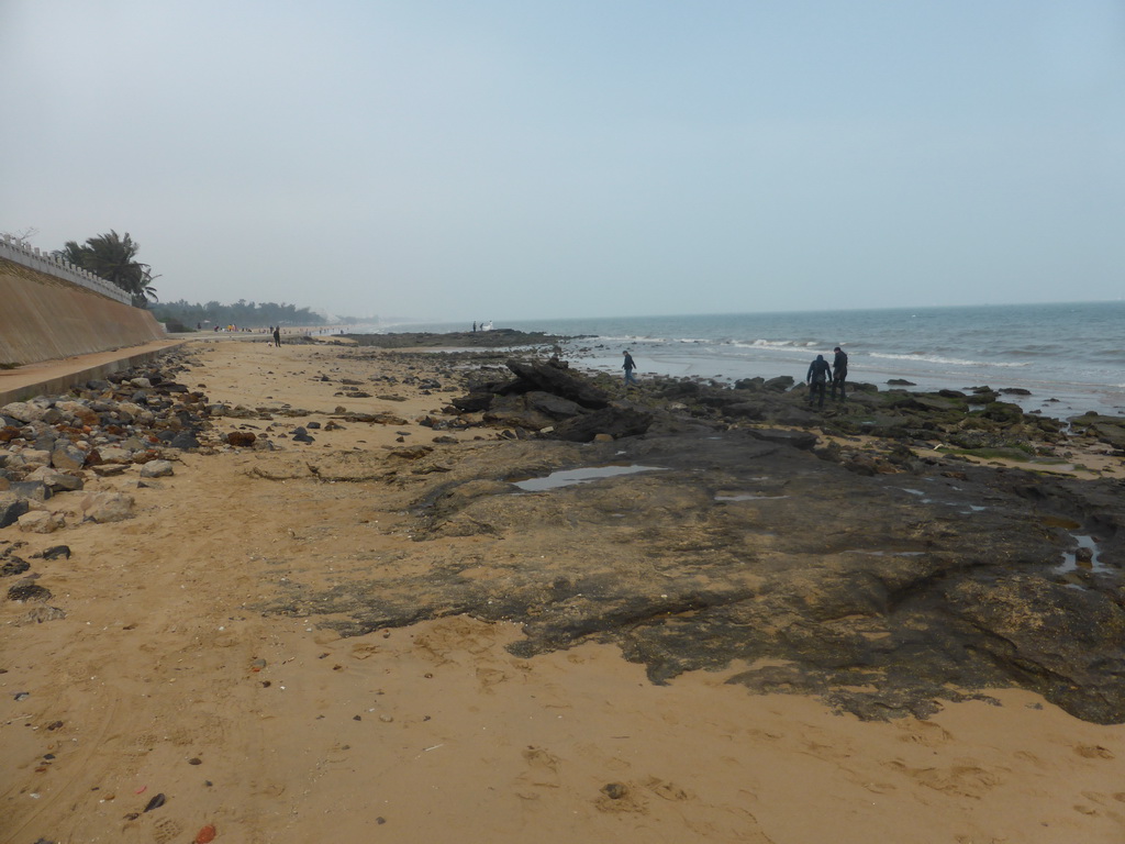 Beach at the Holiday Beachside Resort at Binhai Avenue and the Qiongzhou Strait