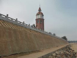 Beach and clock tower at the Holiday Beachside Resort at Binhai Avenue