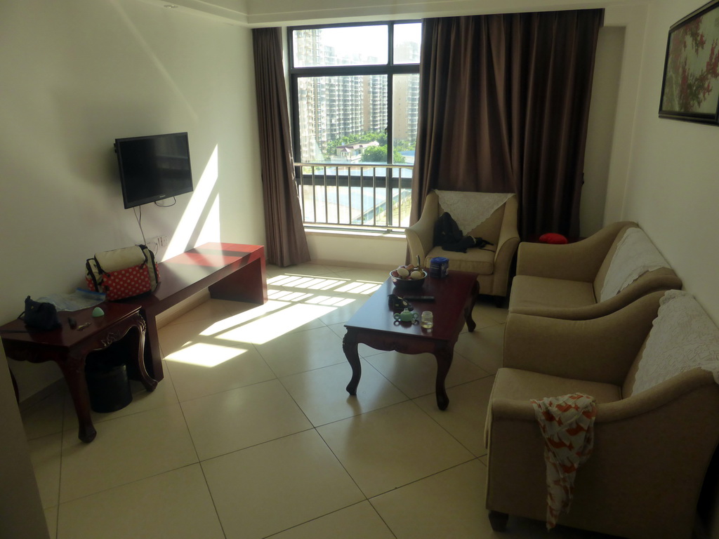 Our living room in the hotel at Qingnian Road