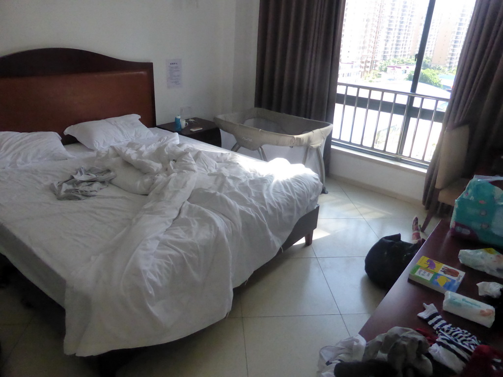 Our bedroom in the hotel at Qingnian Road