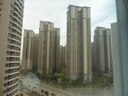 The apartment complex of Miaomiao`s sister, viewed from our living room in the hotel at Qingnian Road