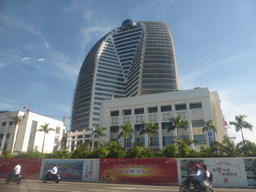 The Hainan Government Office Building at Guoxing Avenue, viewed from the car