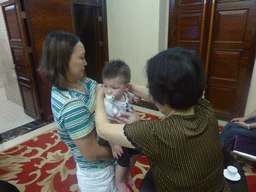 Max and Miaomiao`s family in the Jinghao Restaurant at Bailong South Road