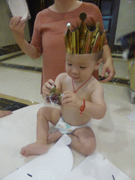 Max eating his birthday cake in the Jinghao Restaurant at Bailong South Road