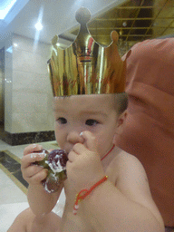 Max eating his birthday cake in the Jinghao Restaurant at Bailong South Road