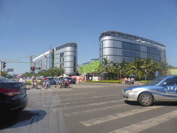 Shopping mall at Longkun South Road, viewed from the car