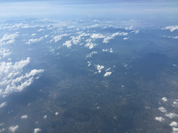 Area at the west side of Hainan, viewed from the airplane to Bangkok