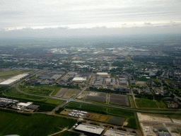 The Schiphol-Rijk area, viewed from the airplane from Amsterdam