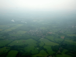 Village near Hamburg, viewed from the airplane from Amsterdam
