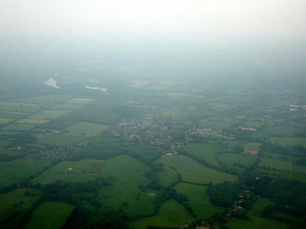 Village near Hamburg, viewed from the airplane from Amsterdam