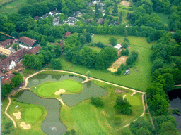 Golf course on the north side of the city, viewed from the airplane from Amsterdam