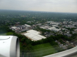 The Hummelsbüttel area, viewed from the airplane from Amsterdam