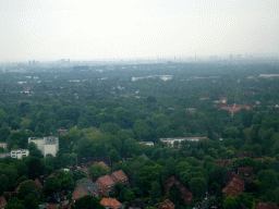 The north side of the city, viewed from the airplane from Amsterdam