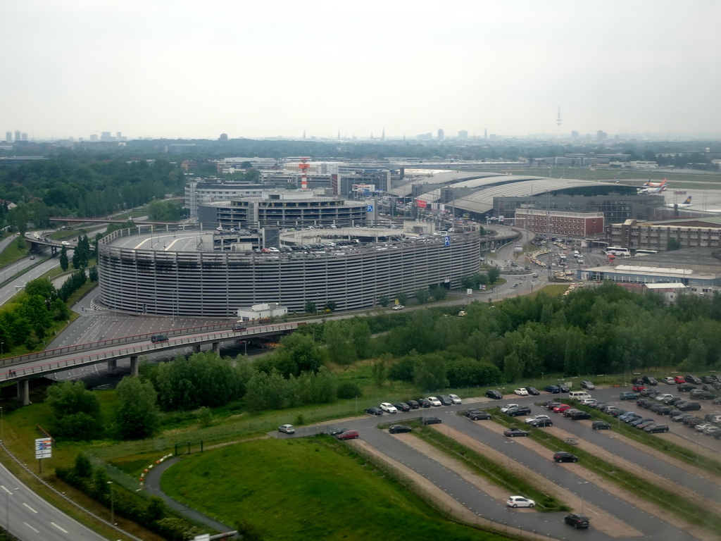 Hamburg Airport, viewed from the airplane from Amsterdam