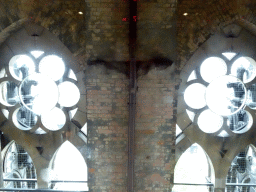 Windows at the west side of the tower of the St. Nikolai Memorial, viewed from the elevator