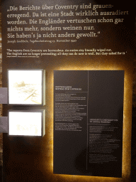 Information on Germany`s contribution to aerial warfare, at the Museum of the St. Nikolai Memorial