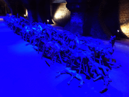 Sculpture `Ice Horses of Lake Ladoga` by André Prah, at the Museum of the St. Nikolai Memorial