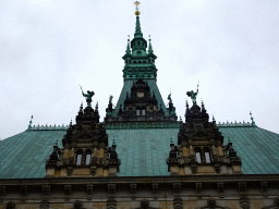 Roof and tower of the City Hall, viewed from the courtyard