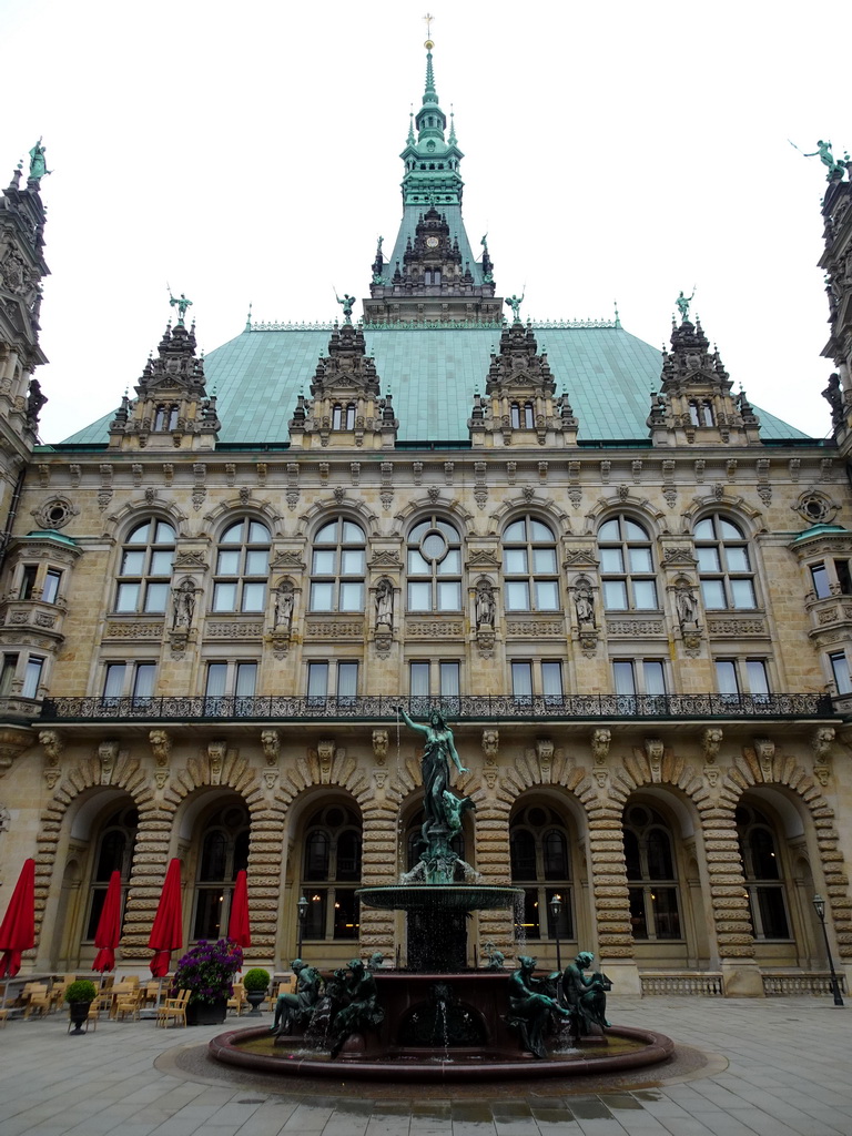 Hygieia Fountain at the courtyard and the southwest side of the City Hall