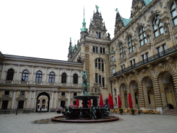 Hygieia Fountain at the courtyard and the west side of the City Hall